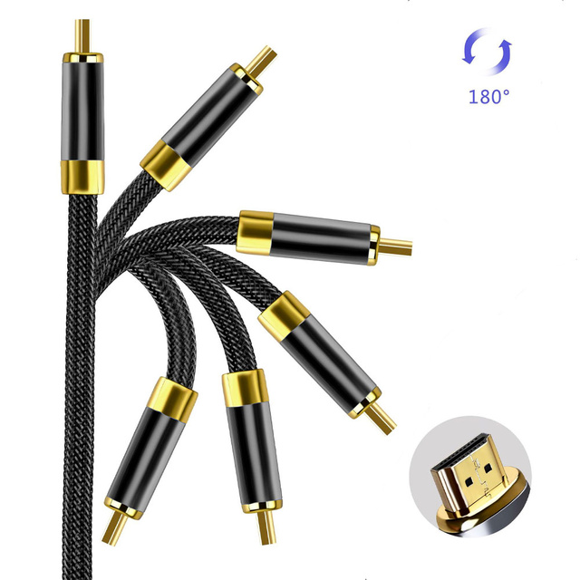 Kabel Przewód HDMI-HDMI 2.1 8K 60Hz 4K 120Hz do przekazywania obrazu i dźwięku Premium HQ 3m