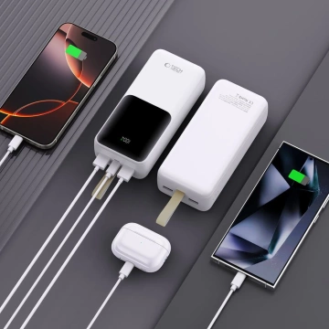 Powerbank Tech-Protect PB03 30000mAh 22.5W Biały USB-A USB-C