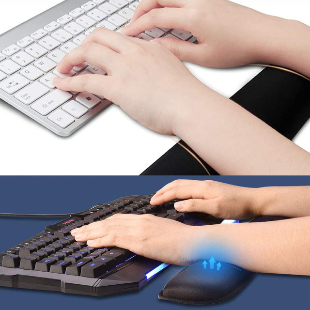 Podkładka pod ręce nadgarstki Mata żelowa do pracy przy komputerze pod nadgarstek Czarna