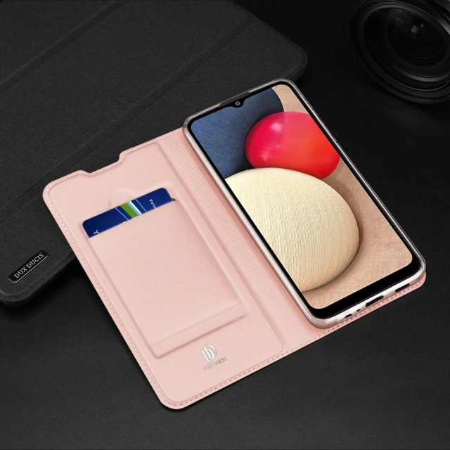 DUX DUCIS Skin Pro kabura etui pokrowiec z klapką Samsung Galaxy A02s EU niebieski