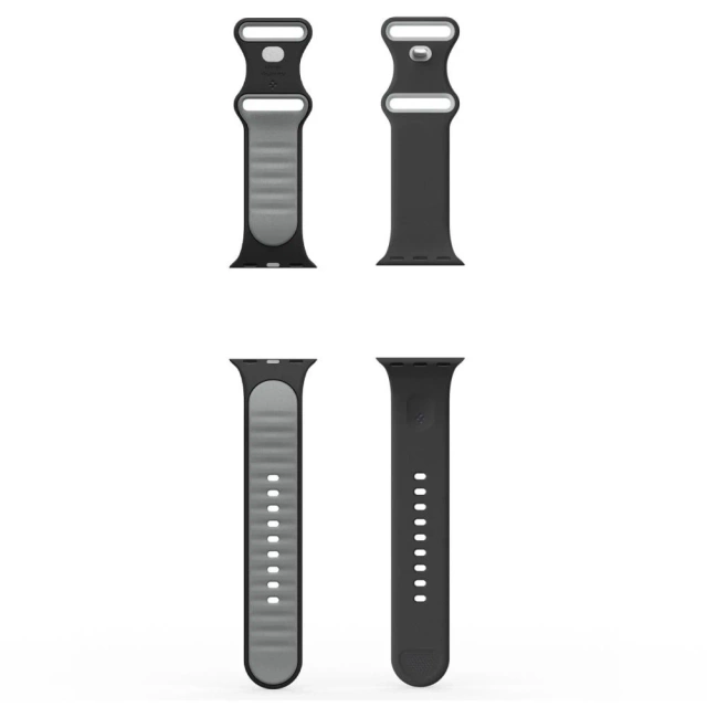 Pasek Spigen Nano Pop do Apple Watch 44/45/46/49 mm Czarno-Szary