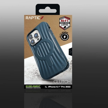 Raptic Clutch Built Case etui iPhone 14 Pro z MagSafe pokrowiec plecki niebieski