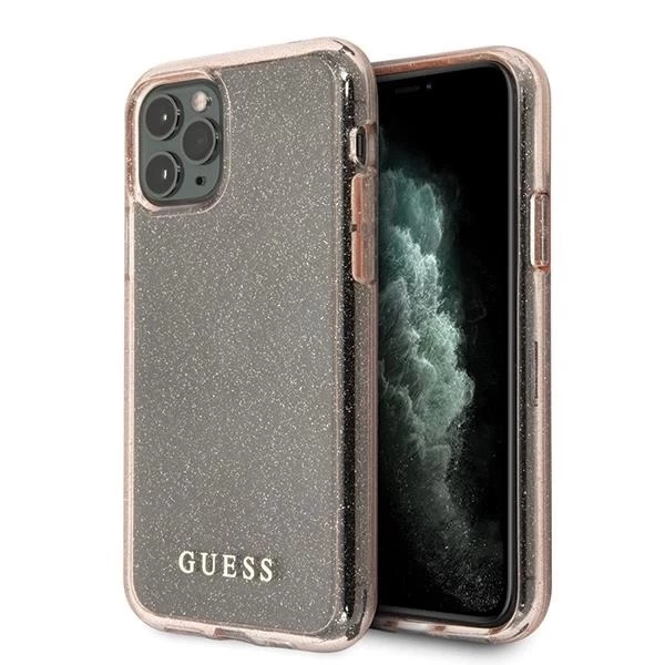 Guess GUHCN58PCGLPI iPhone 11 Pro różowy/pink Hard Case Glitter