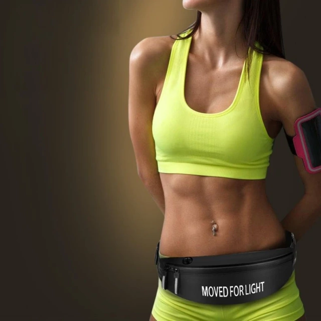 Wodoodporny pas do biegania saszetka nerka na etui na telefon odblaskowa czarny