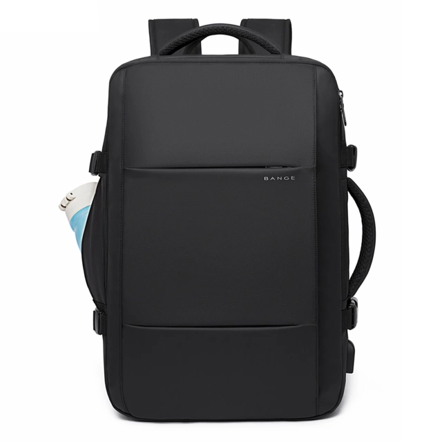 Plecak podróżny Bange BackPack biznesowy plecak rozszerzalny Torba pojemna do laptopa 17.3" z portem USB Czarny