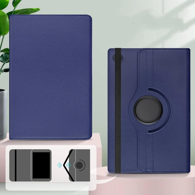 Etui do Samsung Galaxy Tab A9+ Plus 2023 11" (X210/X215/X216) obrotowe pokrowiec obudowa z klapką na tablet Case Alogy Granatowe