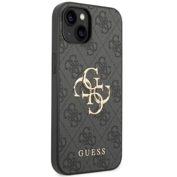 Etui Guess GUHCP15M4GMGGR für iPhone 15 Plus 6,7" Hardcase 4G Big Metal Logo schwarz/grau