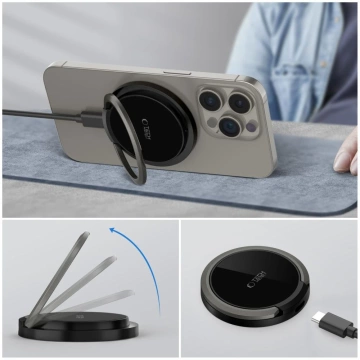 MagSafe Tech-Protect Ladegerät QI15W-A33 Schwarz 15W Ständer