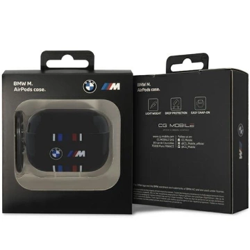 Etui BMW BMAP222SWTK do AirPods Pro 2 gen cover czarny/black Multiple Colored Lines