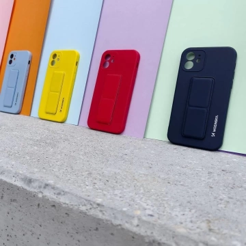Wozinsky Kickstand Case Silikonhülle mit Ständer für iPhone 13 hellblau