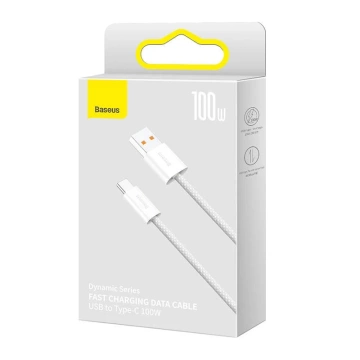 Baseus Dynamic Series USB-zu-USB-C-Kabel, 100 W, 2 m (weiß)