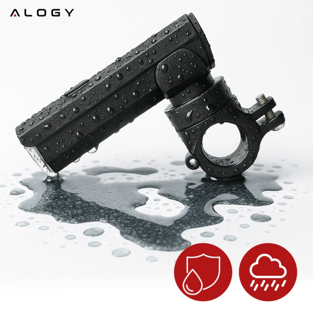 Lampka rowerowa Alogy przód LED przednia światło roweru bardzo mocna 1200lm 4000mah oświetlenie wodoodporna światełko na rower czarna