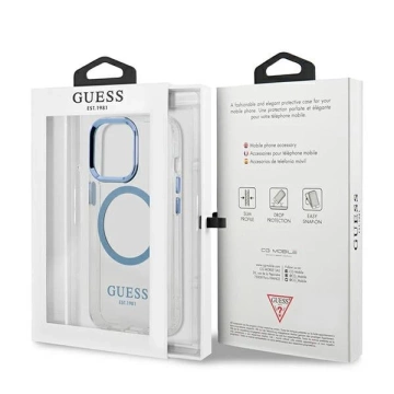 Etui Guess GUHMP13LHTRMB für iPhone 13 Pro / 13 6,1" Hartschale Metal Outline Magsafe