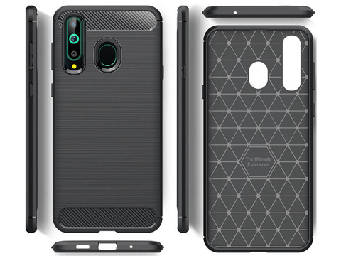 Alogy Rugged Armor Hülle für Samsung Galaxy A60 / M40 schwarz Gehärtetes Glas