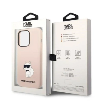 Karl Lagerfeld KLHCP14LSNCHBCP Schutzhülle für Apple iPhone 14 Pro 6.1" Hardcase pink/pink Silikon Choupette