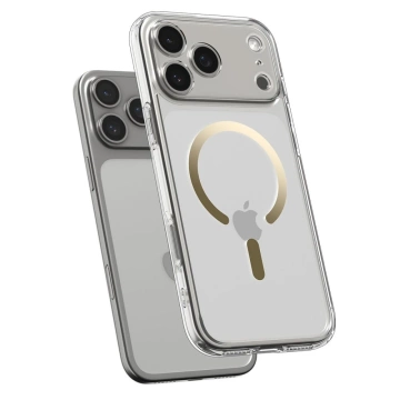 Etui do iPhone 17 Pro Spigen Ultra Hybrid Mag MagSafe Clear/Gold