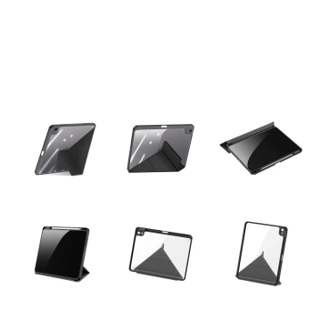 Dux Ducis Magi Hülle für iPad Air (5. Generation) / (4. Generation) Smart Cover mit Ständer und Aufbewahrung für Apple Pencil schwarz