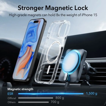 Etui ESR CH Halolock Magsafe für Apple iPhone 15 Clear