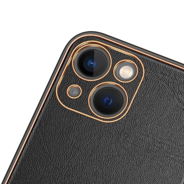 Dux Ducis Yolo Hülle iPhone 14 Plus elegante Hülle aus ökologischem Leder schwarz