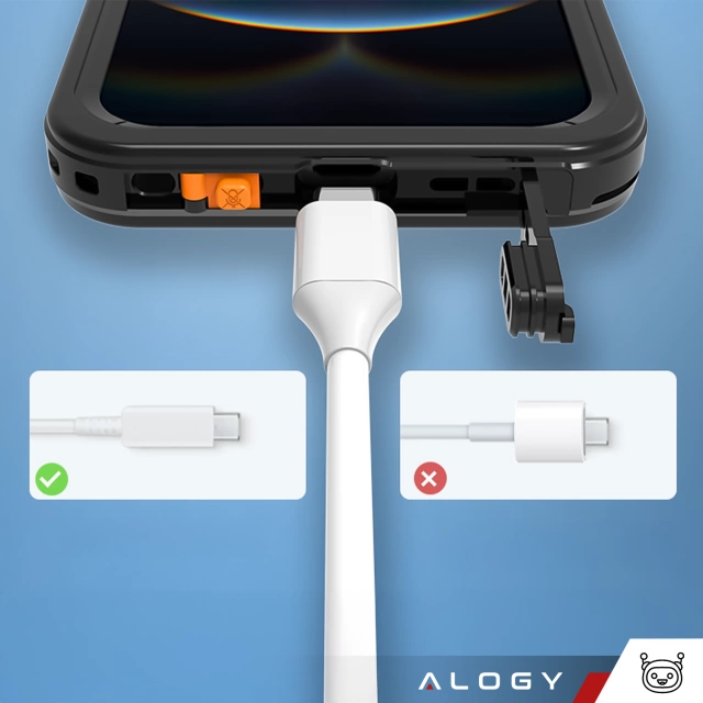 Etui Wodoodporne do Apple iPhone 16e Alogy HydroArmor™ IP68 Case z przezroczystym tyłem Pancerna obudowa 360