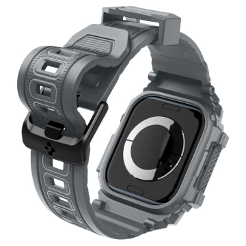 Hülle mit Armband für Apple Watch 10 (46 mm) Dunkelgrau Spigen Rugged Armor Pro