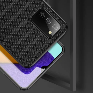 Dux Ducis Fino Hülle Cover mit Nylonmaterial bezogen Samsung Galaxy A03s schwarz