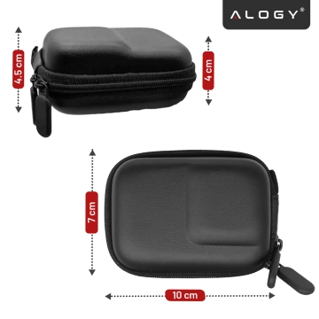 Pokrowiec do DJI Action 5/4/3 i GoPro 8/9/10/11/12 Torba Ochronna do kamerki sportowej, Twarde Etui, Lekka, Alogy HardFoamBag™ – Czarna