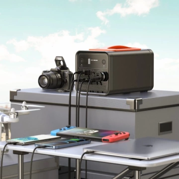 Choetech przenośna mobilna stacja zasilania ładująca 300W powerbank 20800 mAh USB Typ C / 3x USB / gniazdo zapalniczki / gniazdo DC Power Delivery Quick Charge FCP AFC czarny