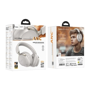 HOCO kabellose Bluetooth-Kopfhörer ANC W53 Plus grau