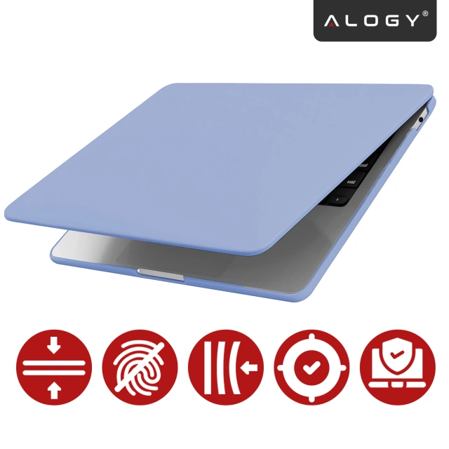 Etui do Apple MacBook Air 13 / 13.3" 2018–2021 (M1 A2337/A2179/A1932) – elastyczna, matowa obudowa ochronna, lekka i odporna – Alogy AirGuard™ Lawendowy