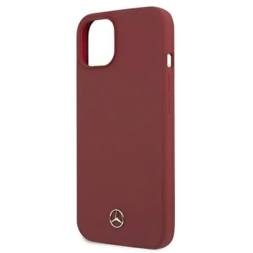 Mercedes MEHCP13MSILRE Schutzhülle für Apple iPhone 13 6.1" rot/rot Hardcase Silicone Line