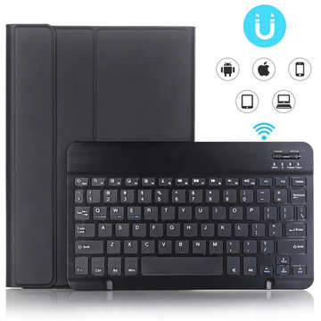 Schutzhülle mit kabelloser Tastatur Alogy Tastaturhülle mit Stylus-Halterung für Apple iPad 10.9 2022 aus schwarzem Glas