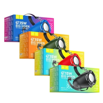 Bluetooth-Lautsprecher Hoco HC5 2×15W Rot FM USB AUX TF