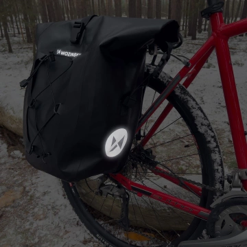 Wozinsky wasserdichte Fahrradtasche 25l schwarz (WBB24BK)