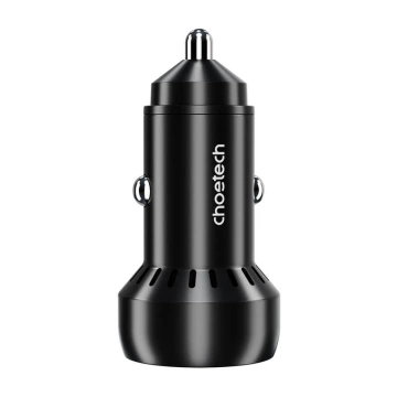 Choetech TC0014 Autoladegerät 60W 2x USB-C USB-A QC3.0 PD3.0 Schwarz