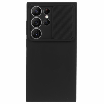 Hülle für Samsung Galaxy S24 Ultra Panzergehäuse Schutz Kameraabdeckung Slide Camshield Case Alogy schwarz