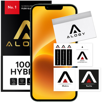 Hybridglas für Apple iPhone 13 Pro Display Alogy Flexi Glass 9H Case Friendly Flachbildschirm