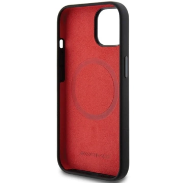 Etui do iPhone 15 AMG Silicone Rhombuses MagSafe czarne