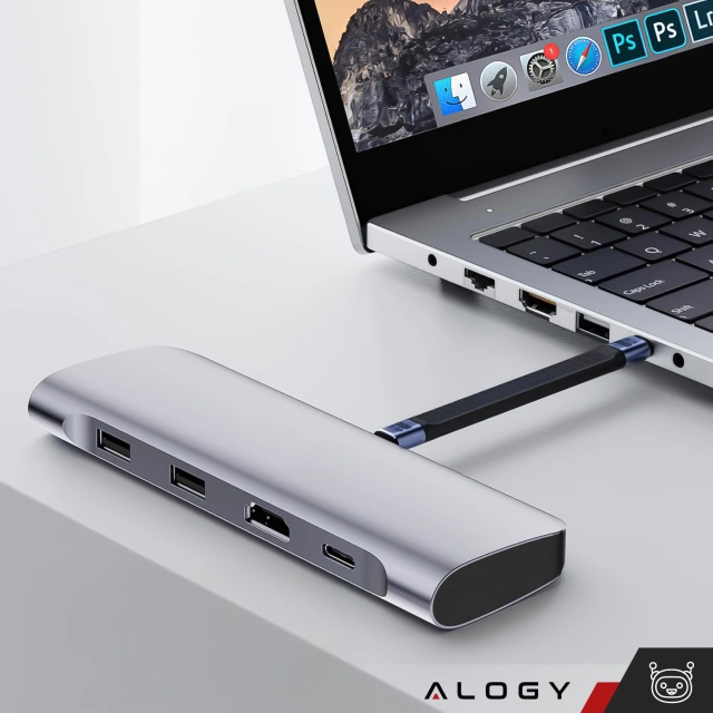 Kabel USB-C krótki 13cm Alogy Wydajny 240W 40Gbps z Obsługą 8K/60Hz Czarny