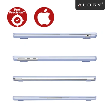 Etui do Apple Macbook Air 13.6 2022-2025 (M2/M3/M4) – elastyczna, matowa obudowa ochronna, lekka i odporna – Alogy AirGuard™ Lawendowy
