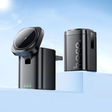 Hoco CQ20 Ładowarka Indukcyjna 3w1 15W Smartfon Apple Watch Słuchawki Czarna