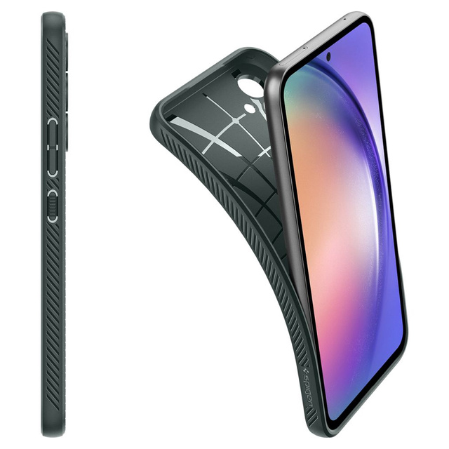 Etui na telefon Spigen Liquid Air obudowa pancerne do Samsung Galaxy A54 5G Abyss Green + Szkło