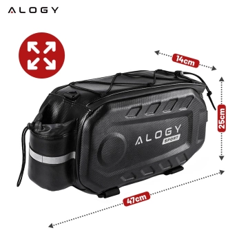Fahrradtasche Fahrradtasche 2,5 l Fahrradhalter Lenkerrahmentasche Beutelhülle 23,6 x 10,5 x 10 cm (S) Alogy Sport schwarz