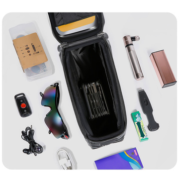 Fahrradtasche Wildman Front Frame Bicycle Bag ES10X Lenkerhalter für Telefon 1,2l Schwarz