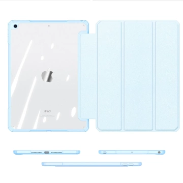 Dux Ducis Copa Hülle für iPad 10.2 '' 2021/2020/2019 Smart Cover mit Ständer blau