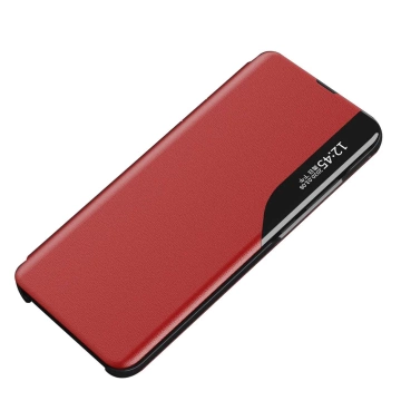 Eco Leather View Case eine elegante Hülle mit Klappe und Standfunktion für Samsung Galaxy A73 rot