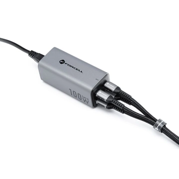 Forcell GaN III Desktop-Ladegerät 100 W 2 x USB-C 2 x USB-A PD QC SFC