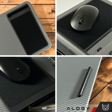 Laptop-Tischständer, Telefonhalter, Mauspad für Bett, tragbarer Alogy-Schreibtisch mit Kissen