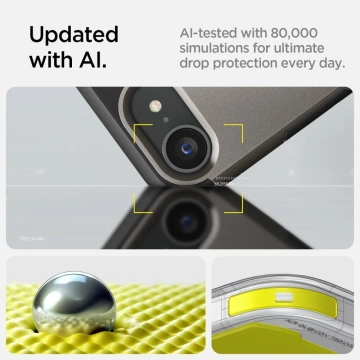 Hülle für iPhone 16E Spigen Tough Armor Mag MagSafe Gunmetal