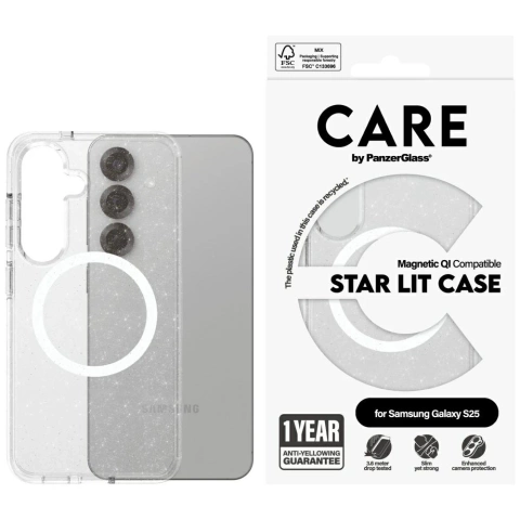 Etui do Samsung Galaxy S25 CARE von PanzerGlass Star Lit Case Transparent
